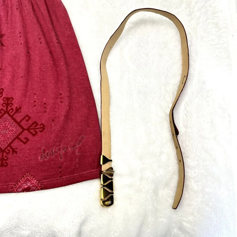 DESIGUAL Leticia Womens Belted Adjustable Plunge V-Neck Burgundy Mini Dress SZ S - Picture 9 of 12